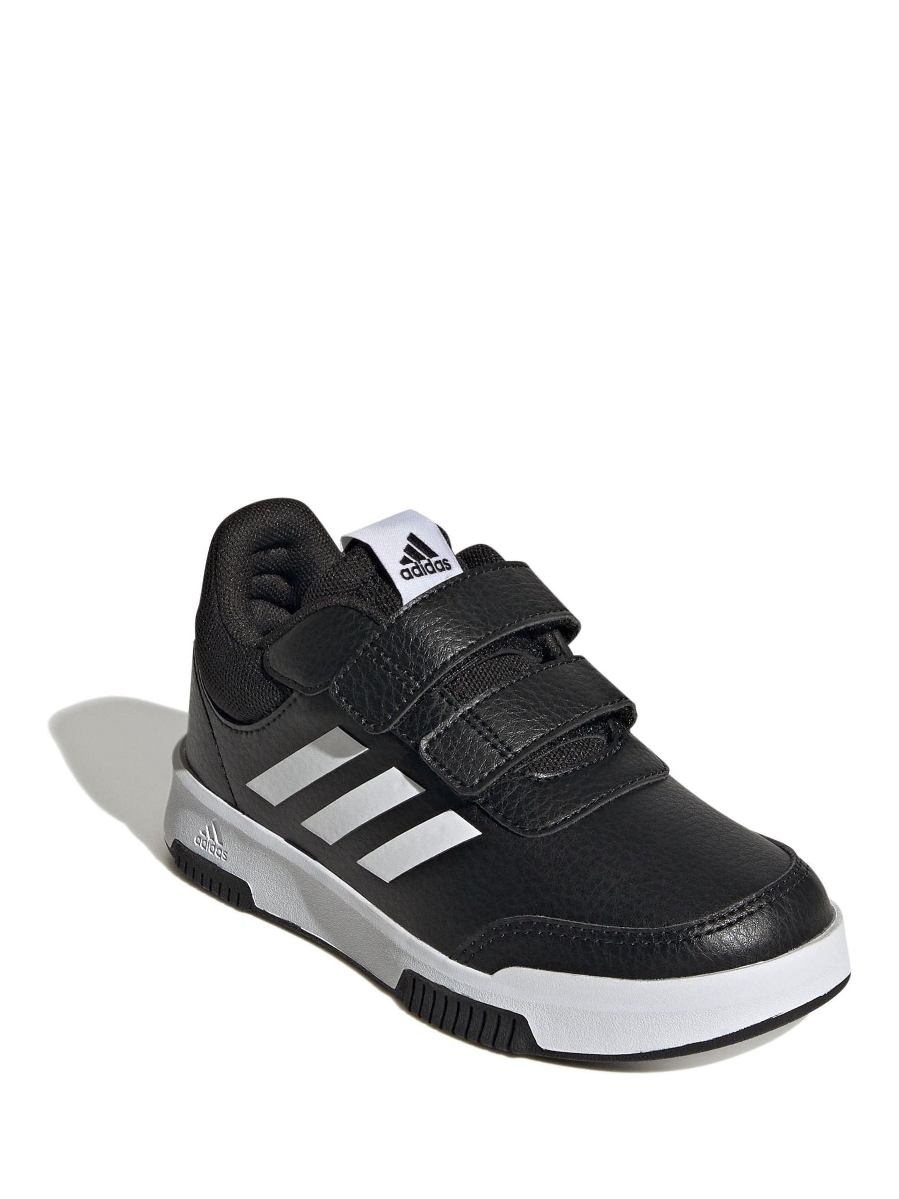 adidas Black/White Hook and Loop Tensaur Kids Trainers image 3