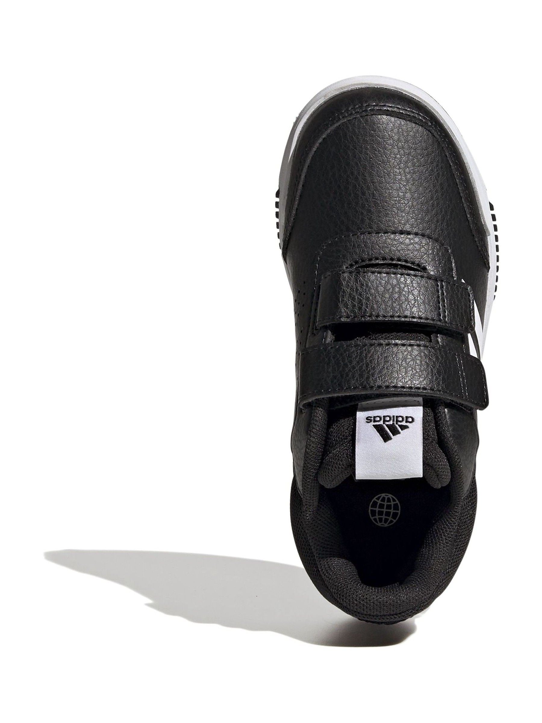 adidas Black/White Hook and Loop Tensaur Kids Trainers image 6
