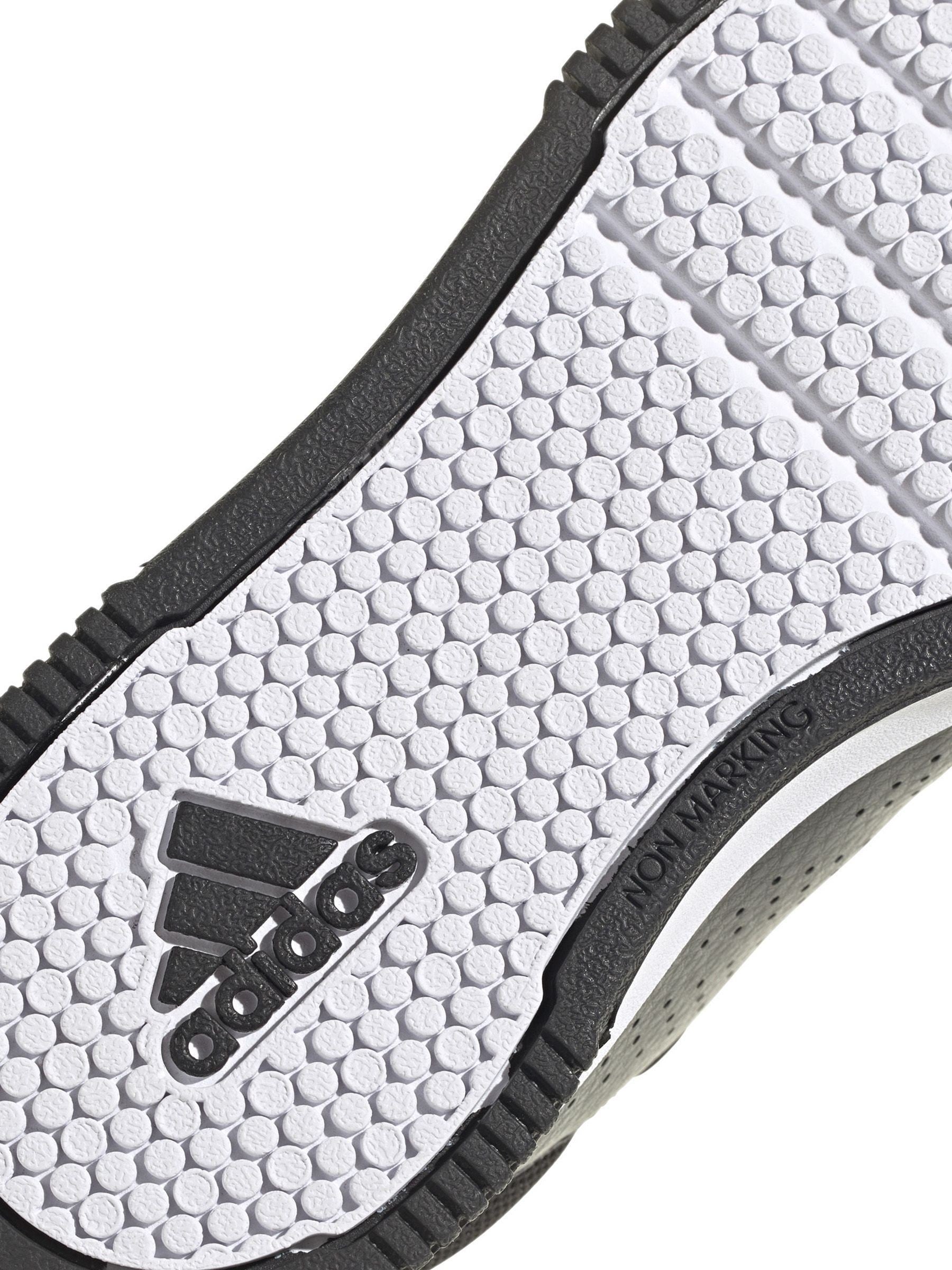 adidas Black/White Hook and Loop Tensaur Kids Trainers image 9