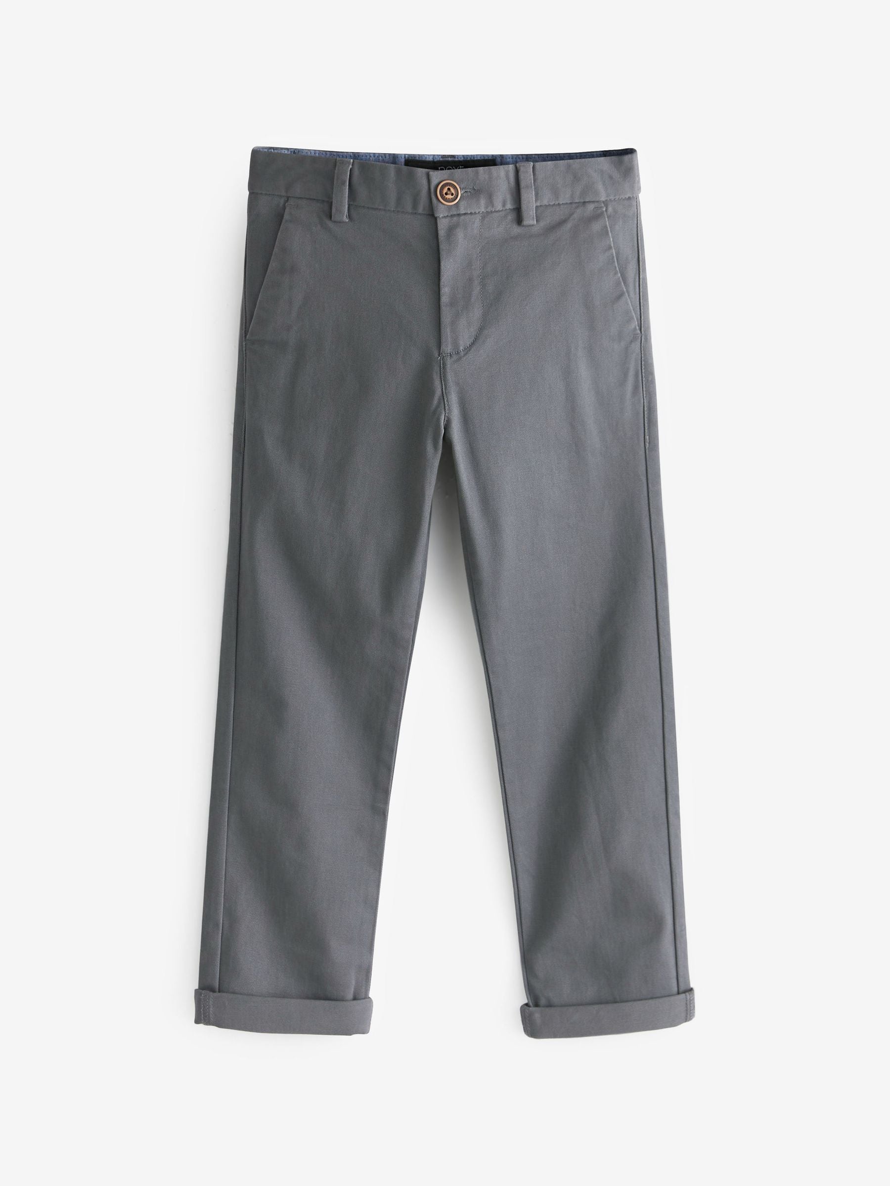 Dsiney Kidz - Charcoal Grey Regular Fit Stretch Chino Trousers (3-17yrs) image 4