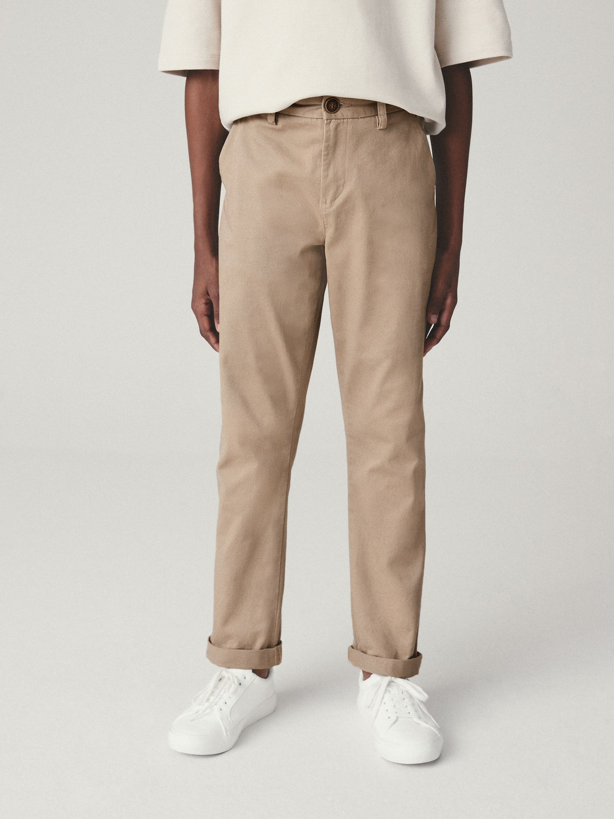 Dsiney Kidz - Stone Regular Fit Stretch Chino Trousers (3-17yrs) image 2