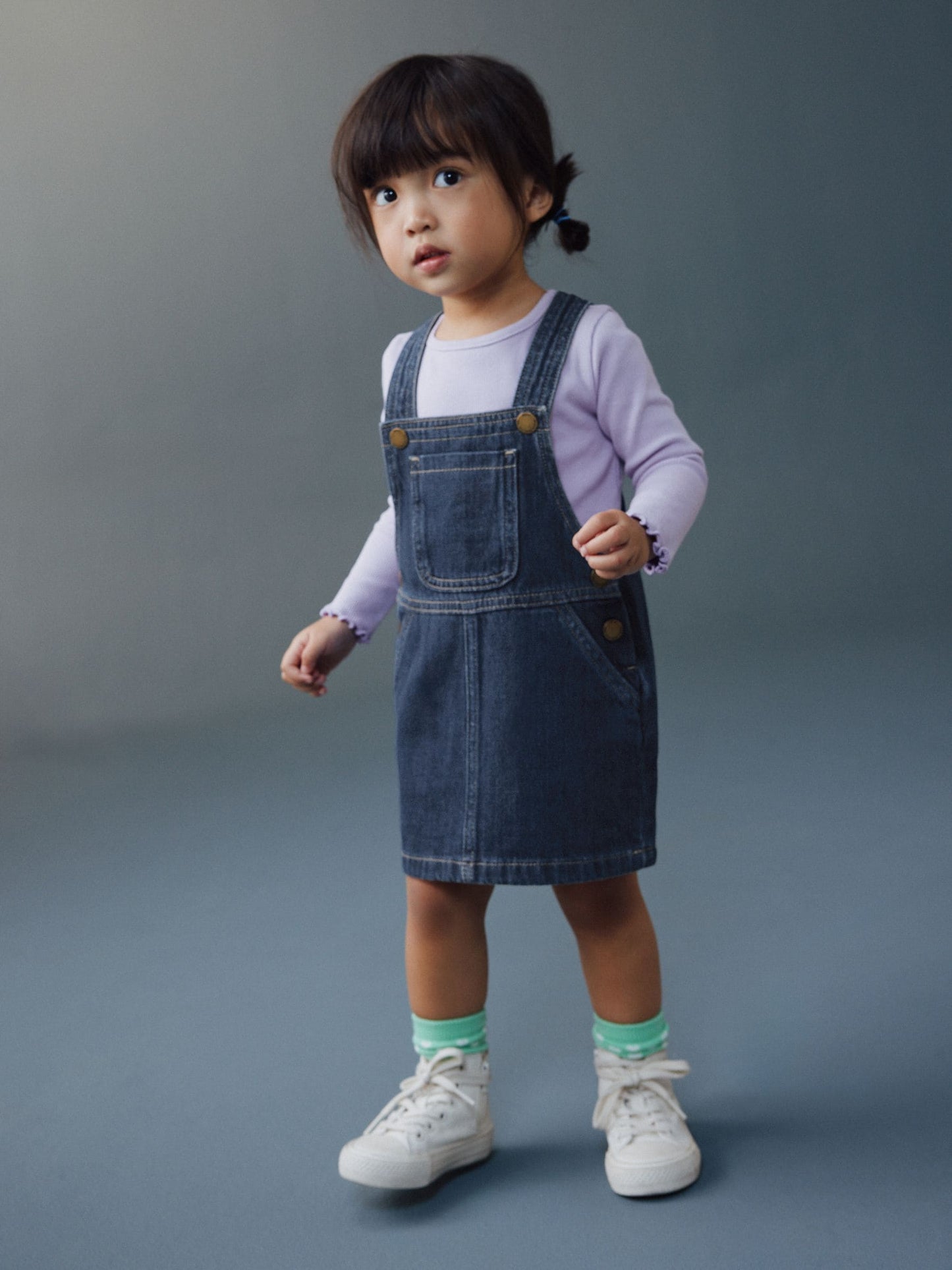 Dsiney Kidz - Indigo Blue Denim Pinafore Dress (3mths-7yrs) image 1