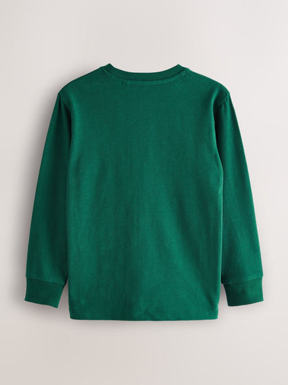 Dsiney Kidz - Green Forest Regular Fit Long Sleeve Cosy T-Shirt (3-16yrs) image 2