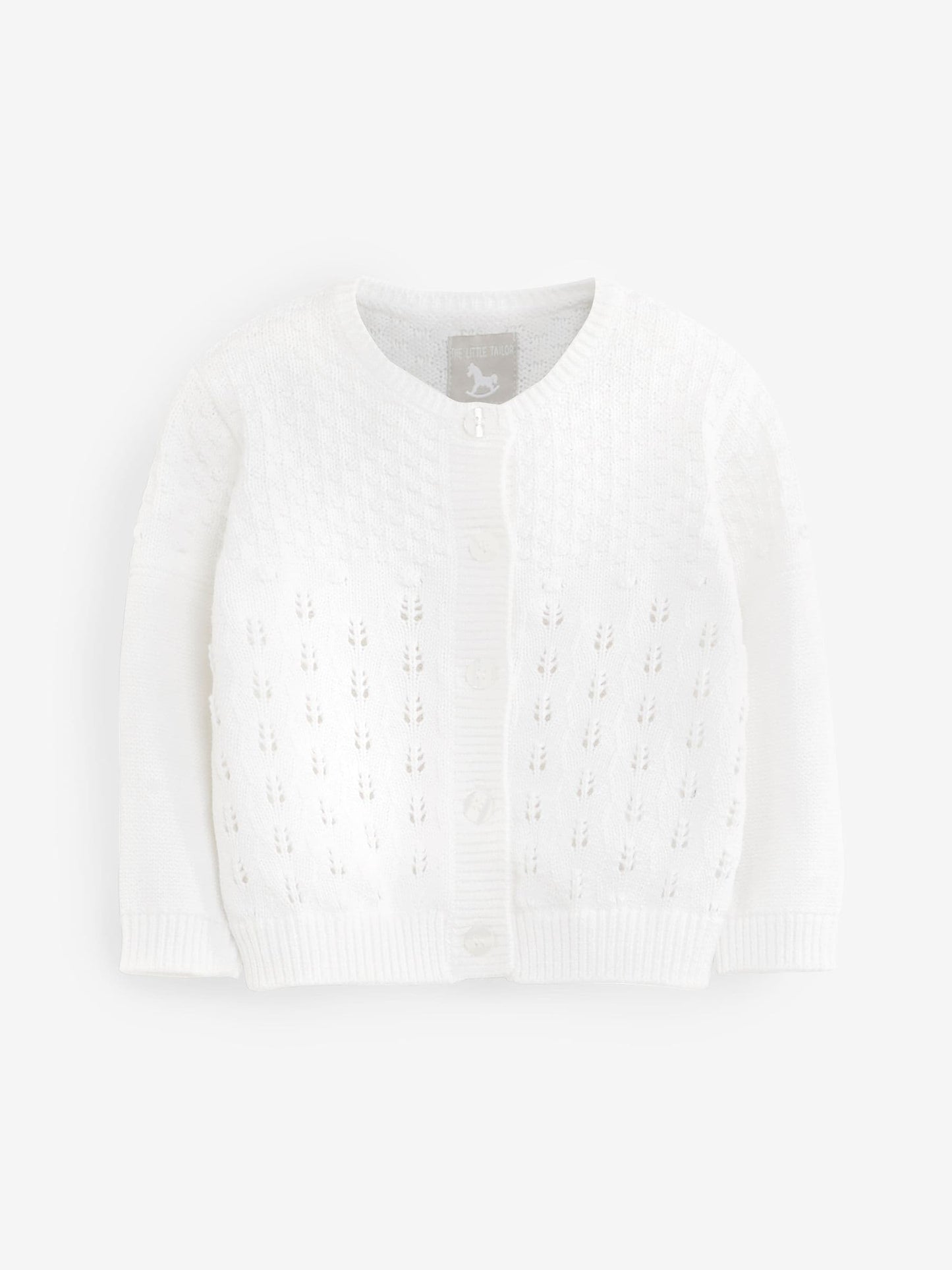 Dsiney Kidz - The Little Tailor White Pointelle 100% Cotton Cardigan image 1