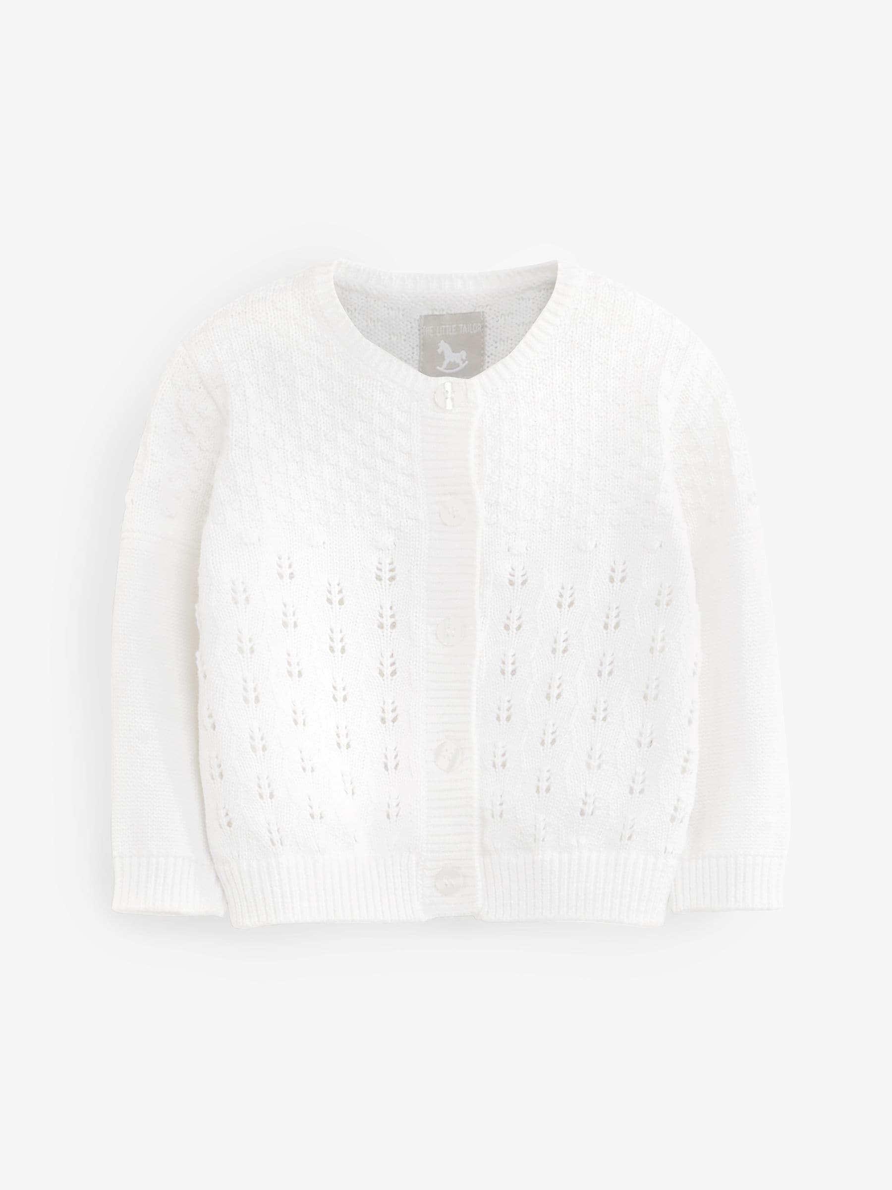 Dsiney Kidz - The Little Tailor White Pointelle 100% Cotton Cardigan image 1