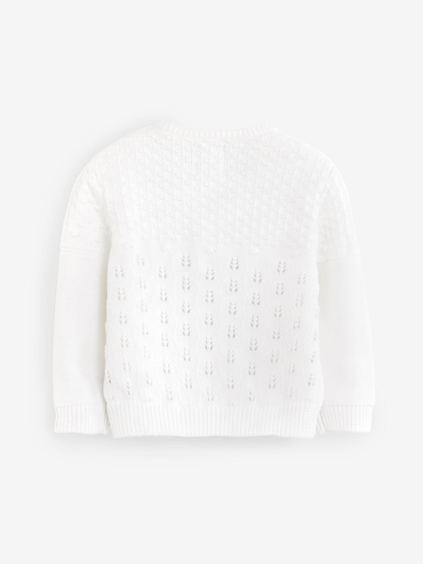 Dsiney Kidz - The Little Tailor White Pointelle 100% Cotton Cardigan image 2
