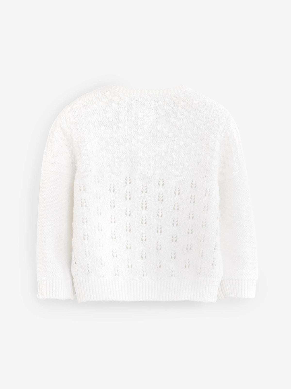 Dsiney Kidz - The Little Tailor White Pointelle 100% Cotton Cardigan image 2