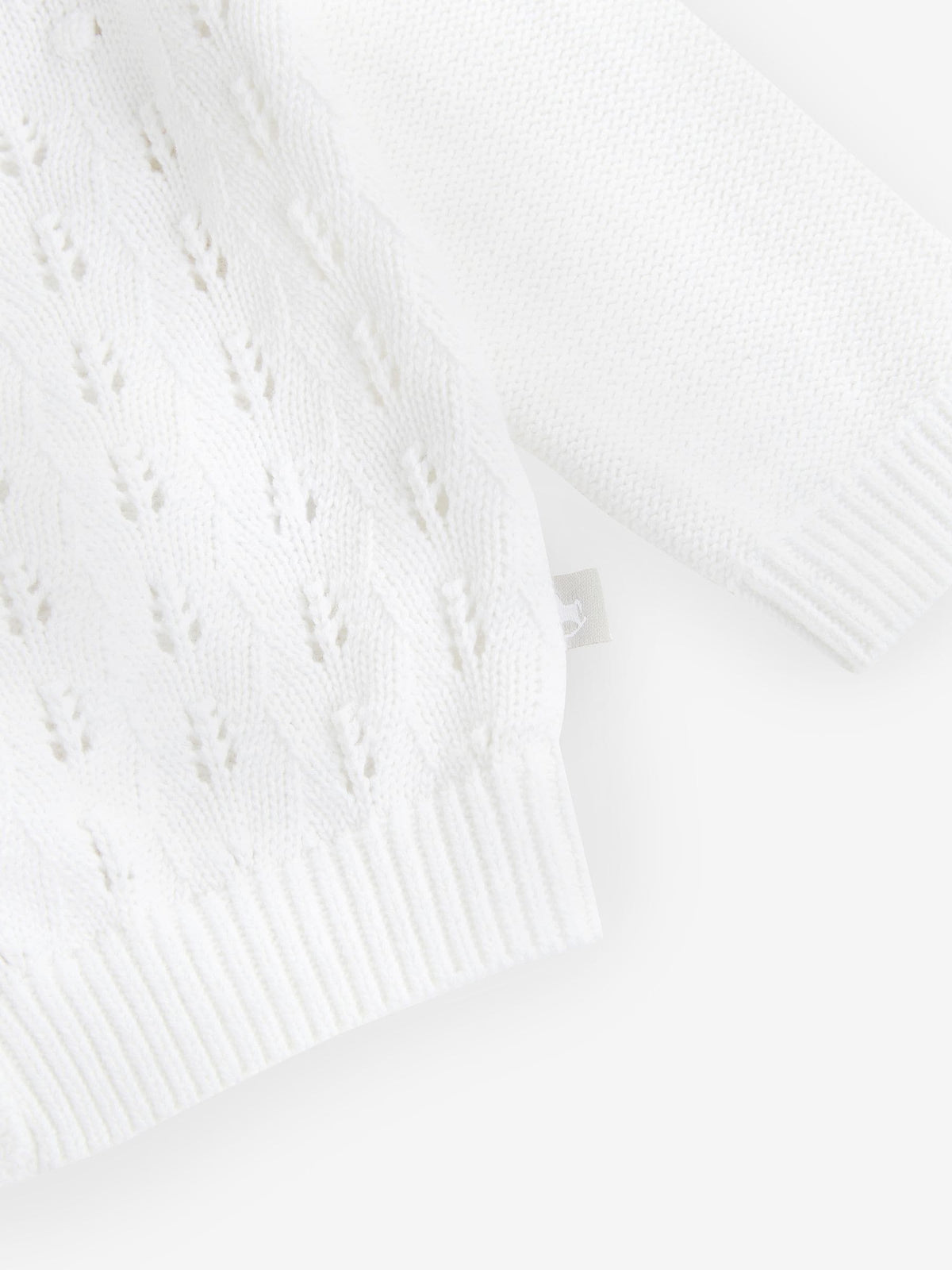 Dsiney Kidz - The Little Tailor White Pointelle 100% Cotton Cardigan image 5