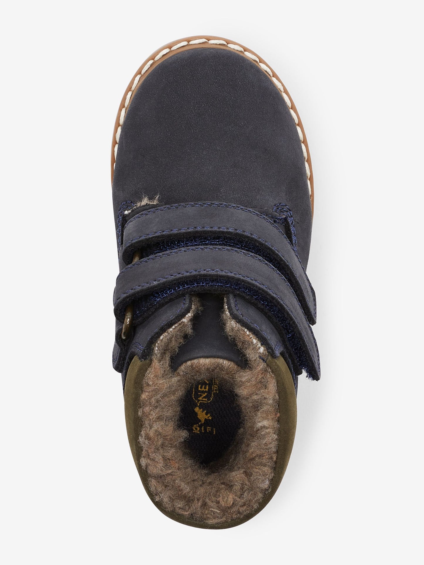 Blue Navy Standard Fit (F) Leather Thermal Thinsulate™ Lined Touch Fastening Work Boots image 5