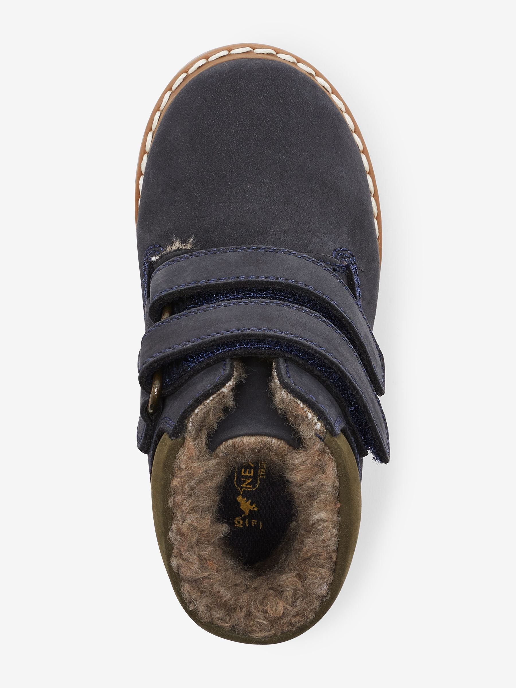 Blue Navy Standard Fit (F) Leather Thermal Thinsulate™ Lined Touch Fastening Work Boots image 4