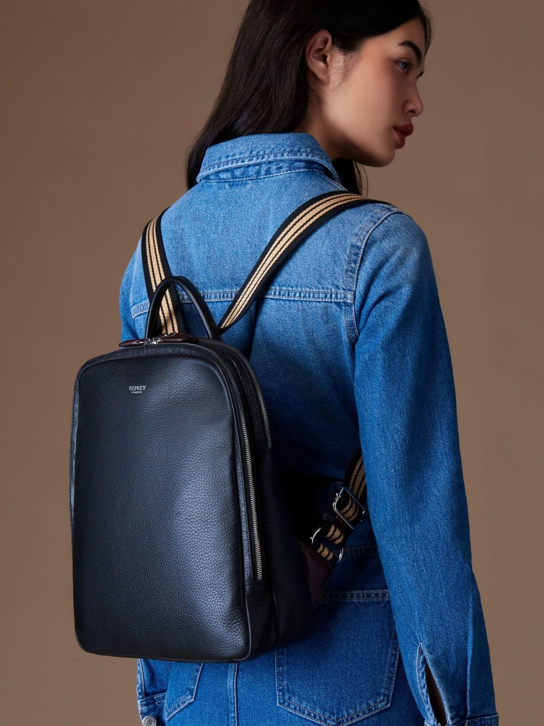 Osprey London Black The Chiswick Leather Backpack image 1