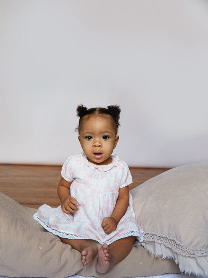 Dsiney Kidz - Pink 100% Cotton Dress And Bloomer Set image 1