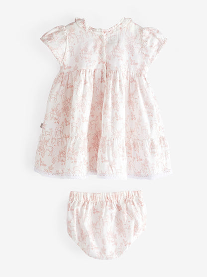 Dsiney Kidz - Pink 100% Cotton Dress And Bloomer Set image 3