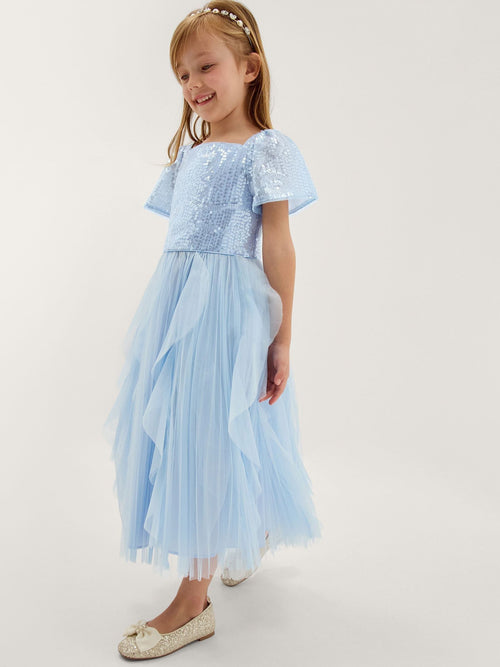 Dsiney Kidz - Monsoon Blue Scarla Sequin Ruffle Party Dress image 1