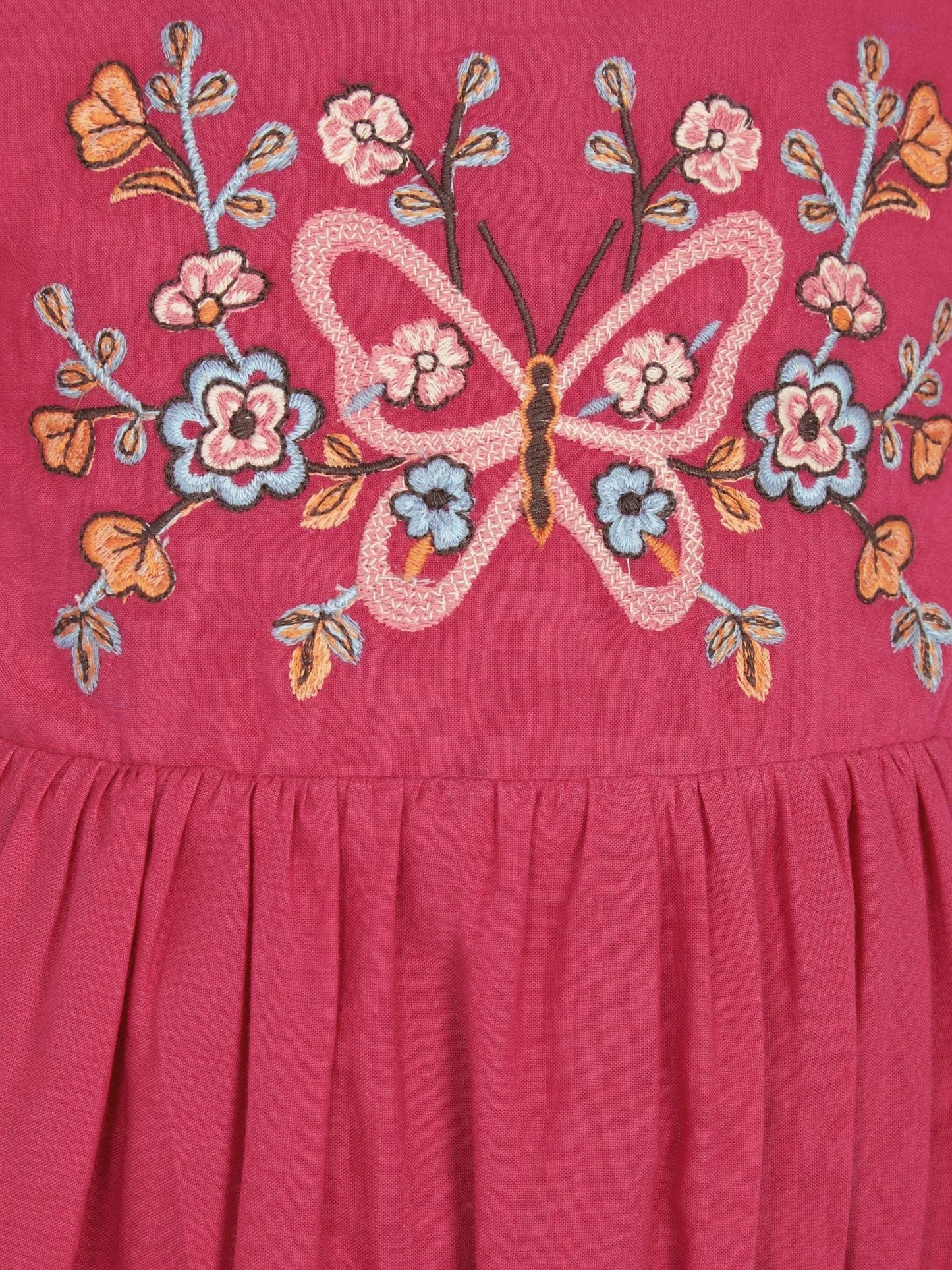 Monsoon Pink Baby Butterfly Broderie Romper image 3