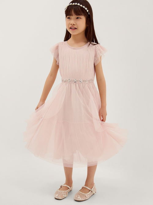 Dsiney Kidz - Monsoon Pink Pennie Embellished Ruffle Party Dress image 1