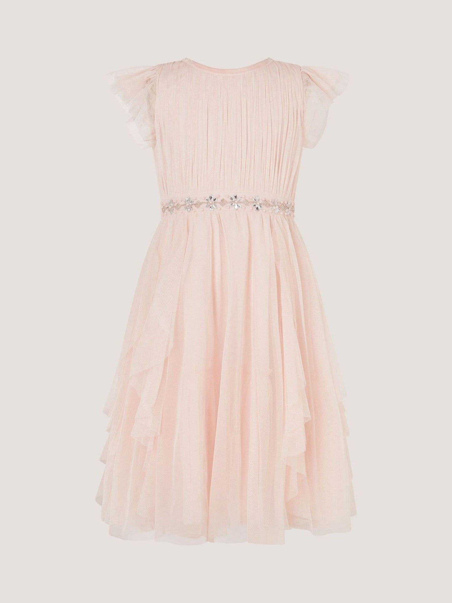 Monsoon Pink Pennie Embellished Ruffle Party Dress image 2