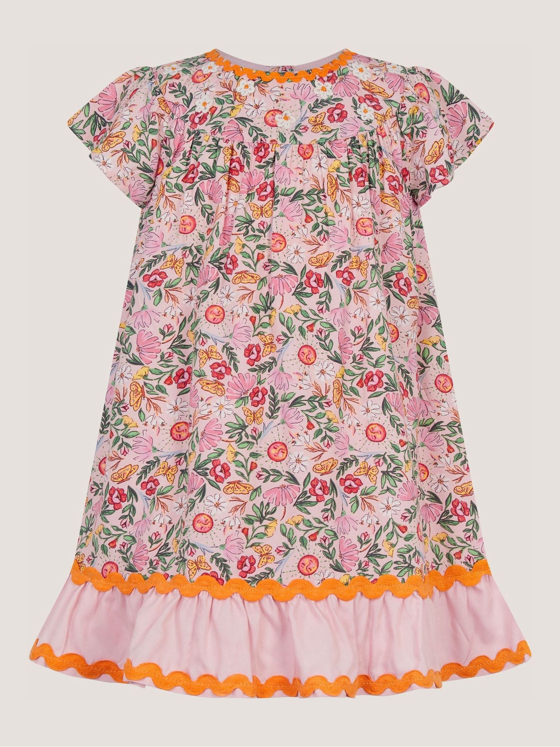Monsoon Pink Baby Summer Print Dress image 2