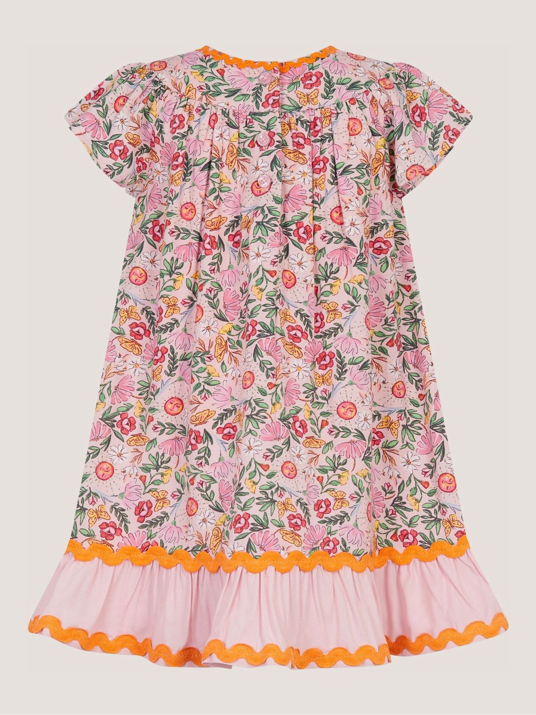 Monsoon Pink Baby Summer Print Dress image 3