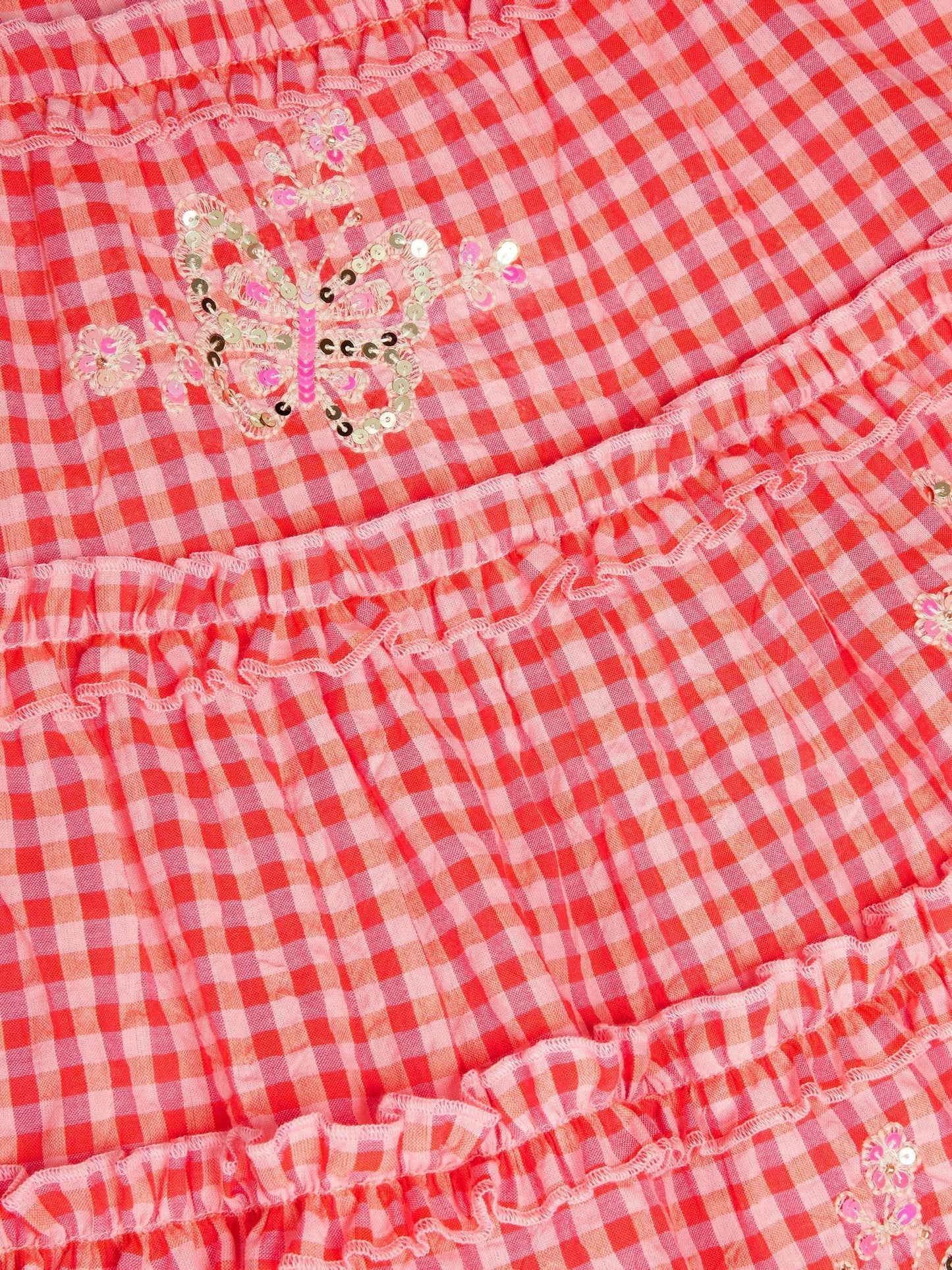 Dsiney Kidz - Monsoon Pink Sequin Butterfly Gingham Dress image 4