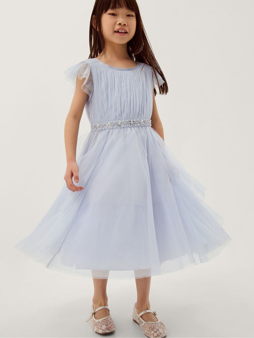 Dsiney Kidz - Monsoon Blue Pennie Embellished Ruffle Party Dress image 1