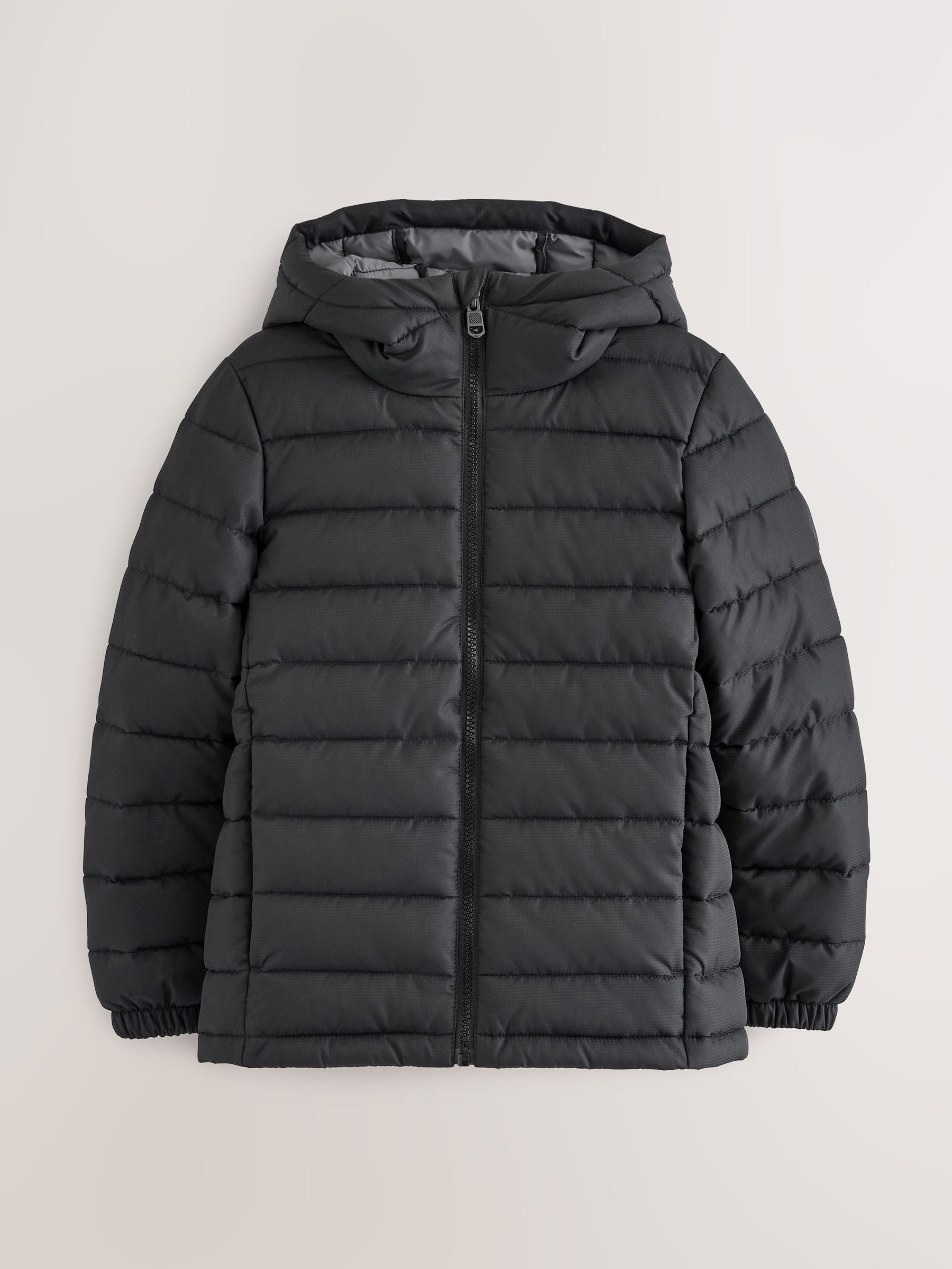 Dsiney Kidz - Black Reflective Quilted Midweight Hooded Jacket (3-17yrs) image 1