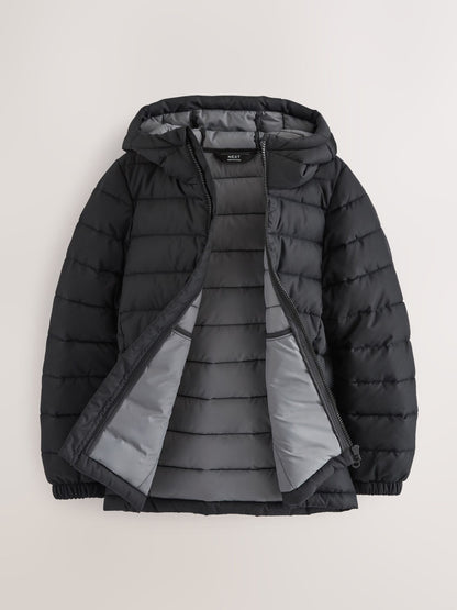 Dsiney Kidz - Black Reflective Quilted Midweight Hooded Jacket (3-17yrs) image 4