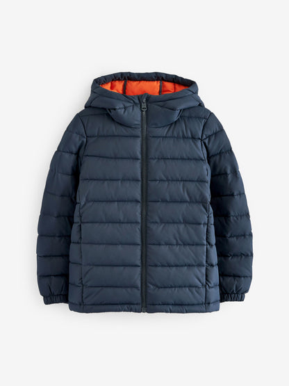Dsiney Kidz - Navy Blue Reflective Quilted Midweight Hooded Jacket (3-17yrs) image 1