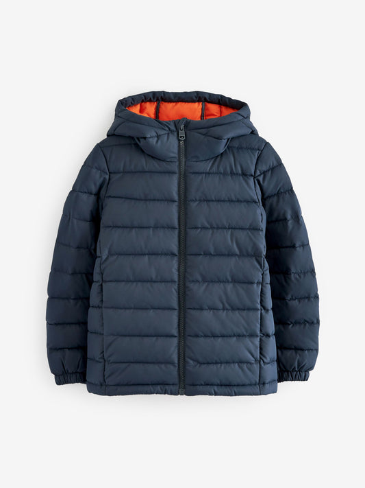 Dsiney Kidz - Navy Blue Reflective Quilted Midweight Hooded Jacket (3-17yrs) image 1