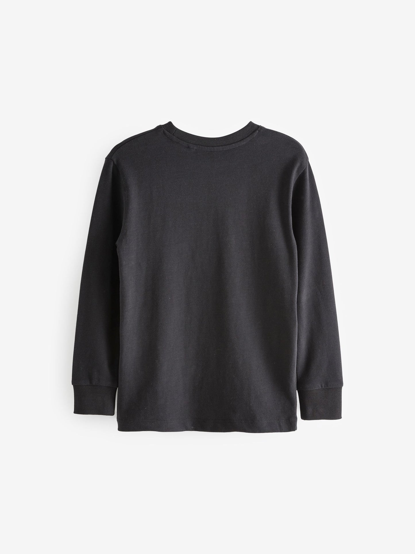 Black Regular Fit Long Sleeve Cosy T-Shirt (3-16yrs) image 2