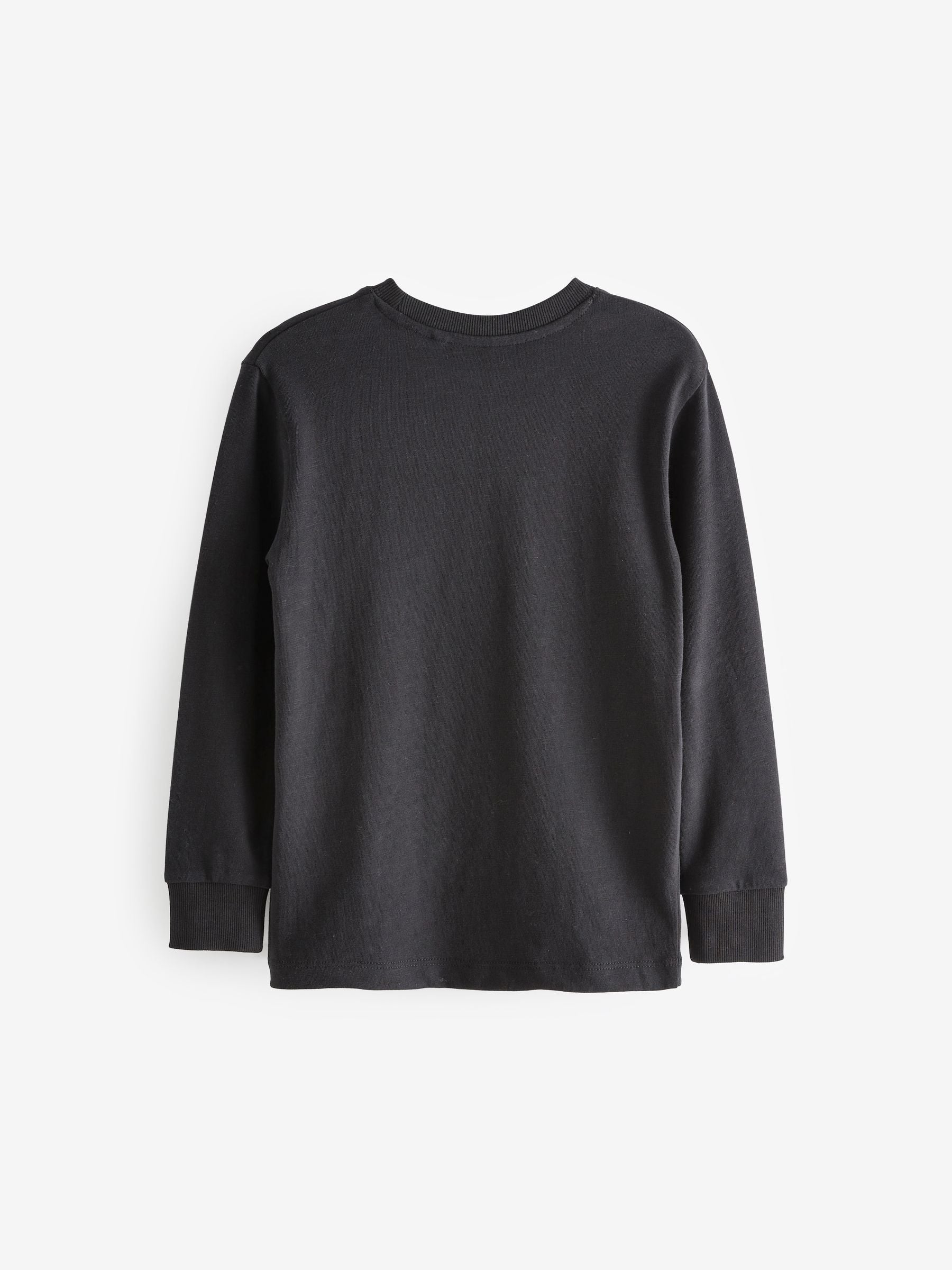 Black Regular Fit Long Sleeve Cosy T-Shirt (3-16yrs) image 2