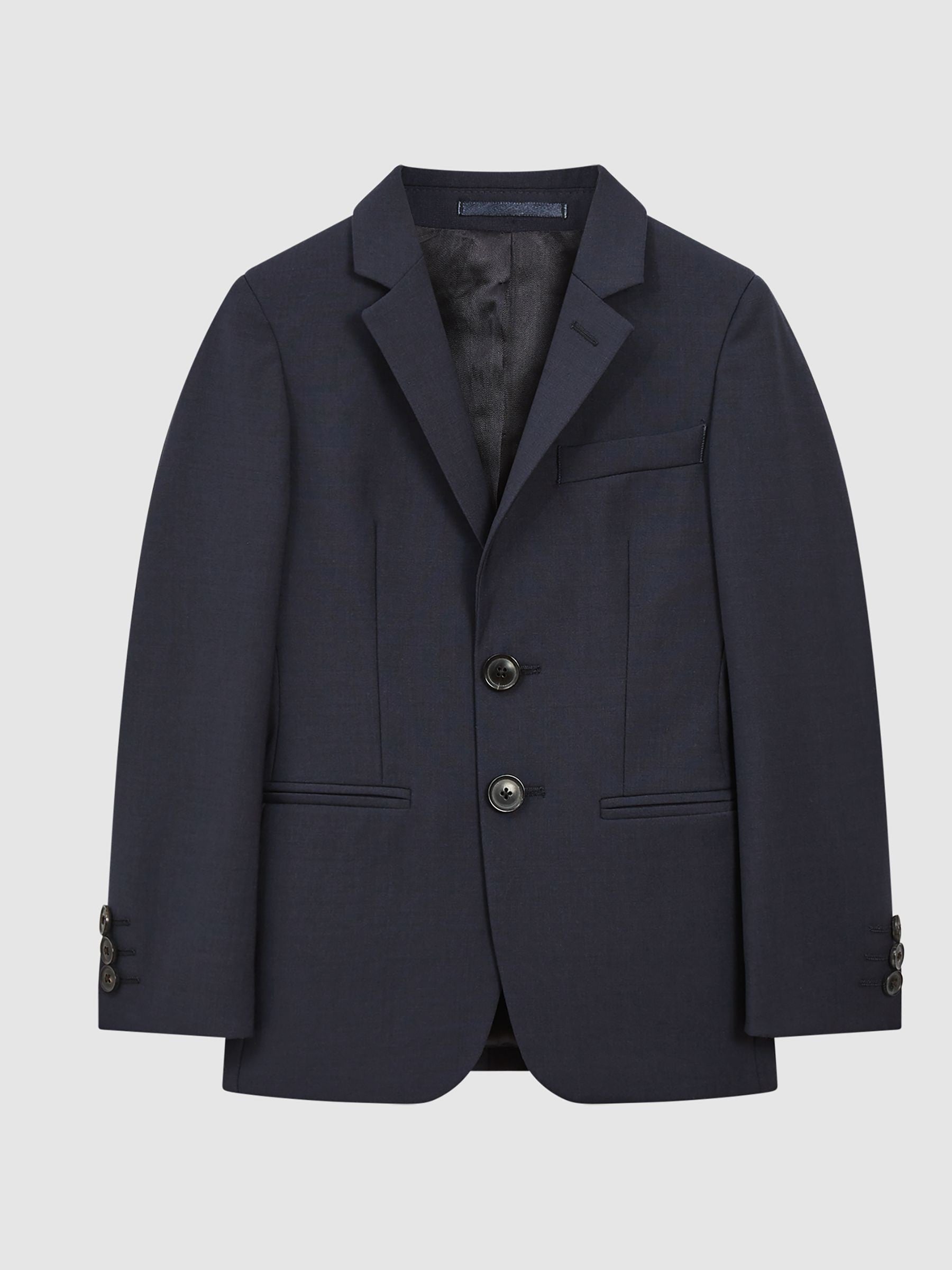 Reiss Navy Hope 4-9 yrs Modern Fit Mixer Blazer image 2