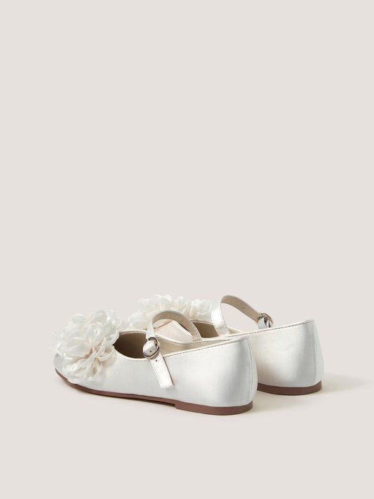 Monsoon Cream Corsage Mary Jane Ballet Flats image 2