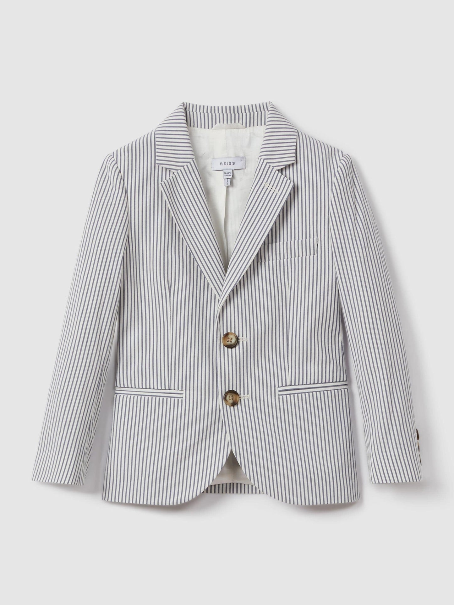 Dsiney Kidz - Reiss Soft Blue Barr 3-9 yrs Single Breasted Seersucker Blazer image 2