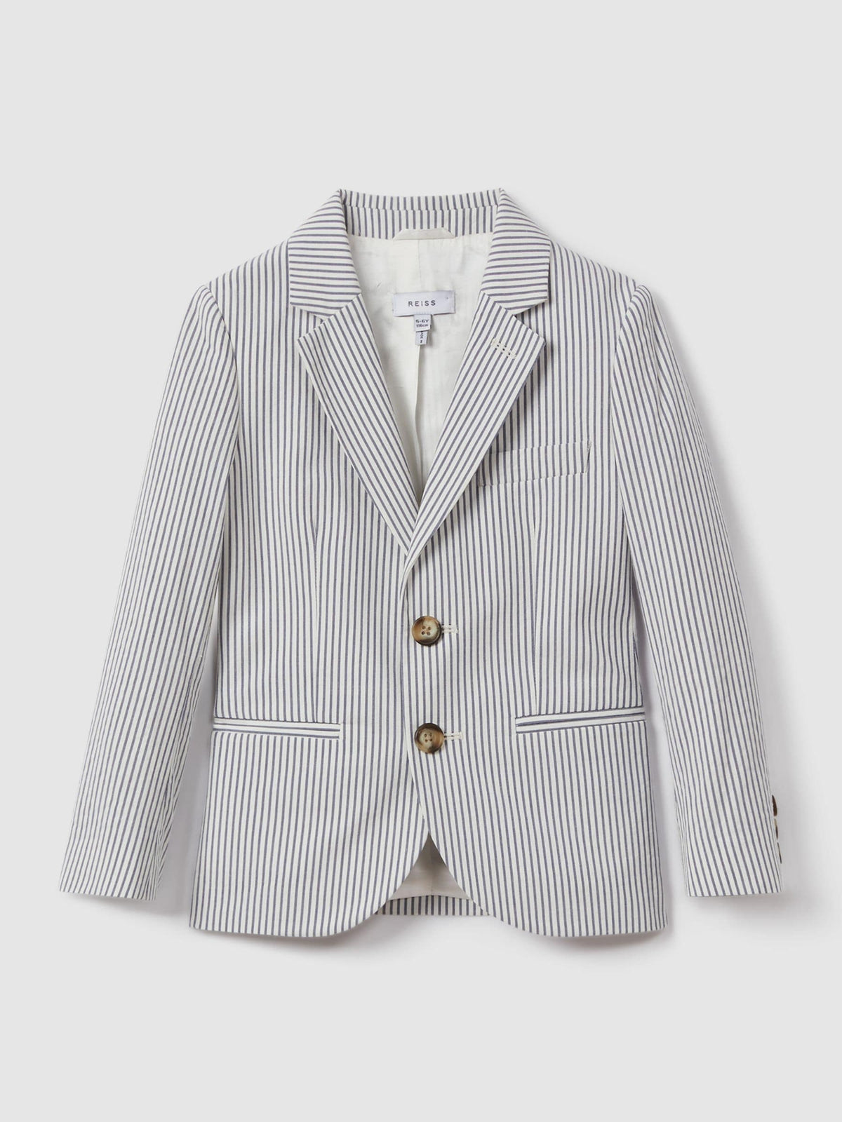 Dsiney Kidz - Reiss Soft Blue Barr 3-9 yrs Single Breasted Seersucker Blazer image 2