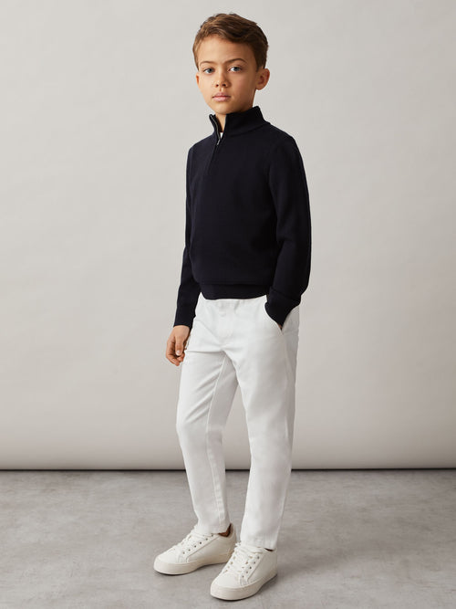 Reiss White Pitch 3-9 yrs Slim Fit Casual Chinos image 1