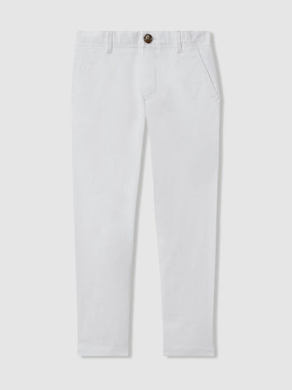 Reiss White Pitch 3-9 yrs Slim Fit Casual Chinos image 2
