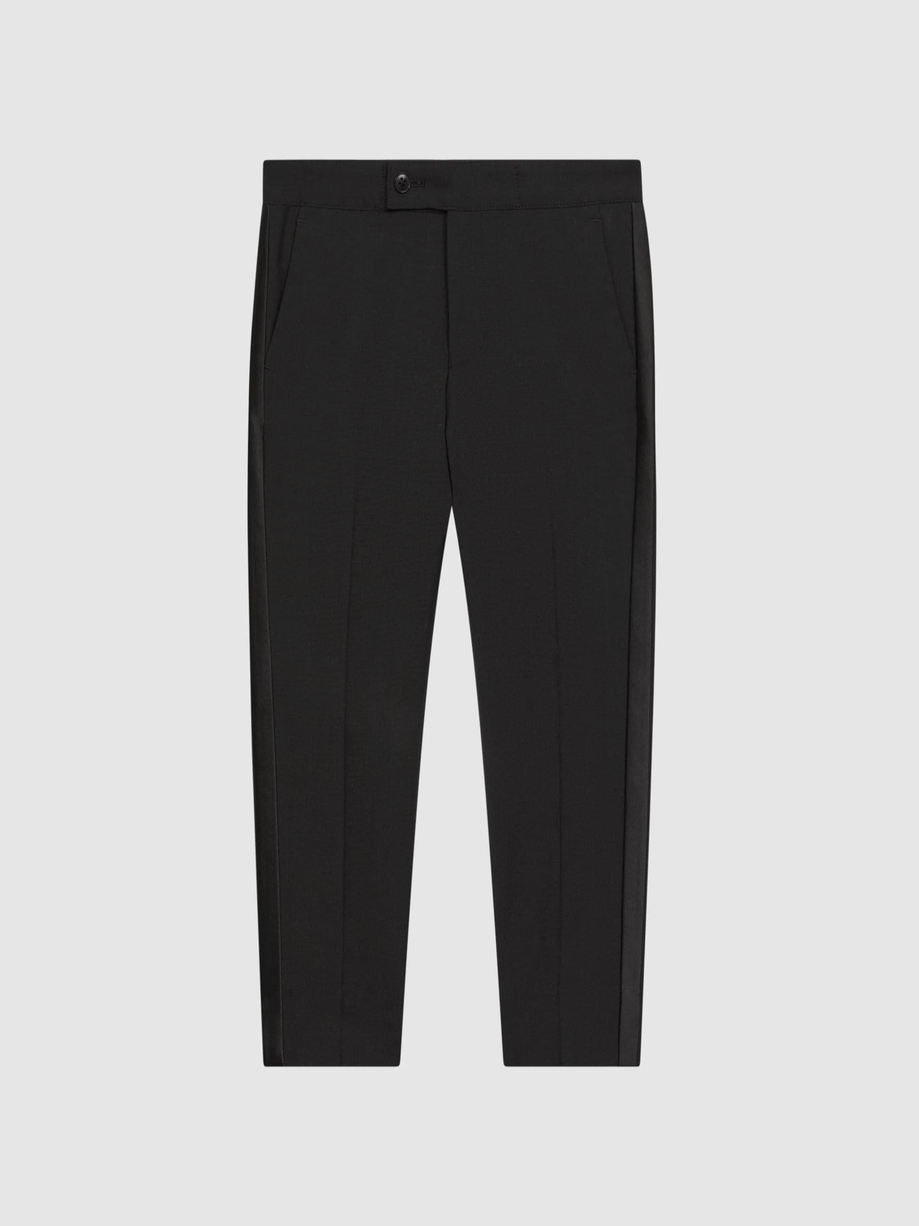 Reiss Black Knightsbridge 4-9 yrs Tuxedo Trousers image 2