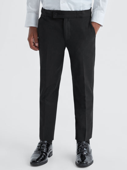 Reiss Black Knightsbridge 4-9 yrs Tuxedo Trousers image 3
