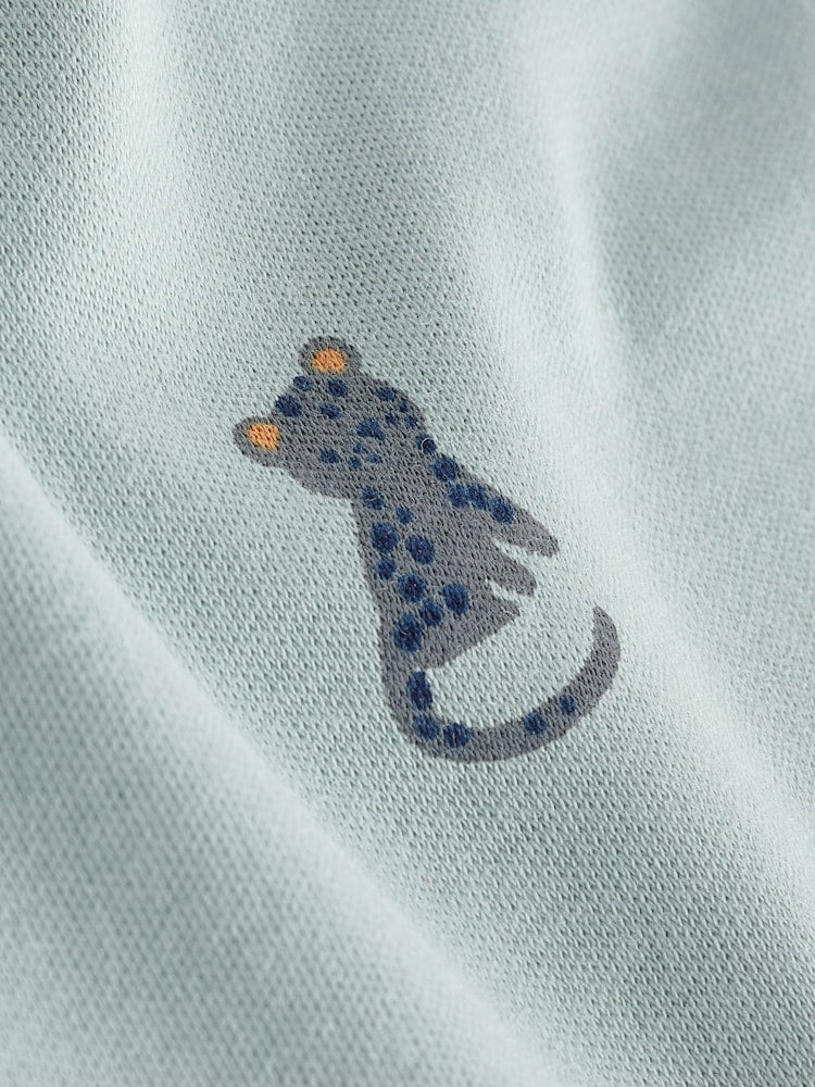 Teal Blue Baby 100% Cotton Bodysuits 7 Pack