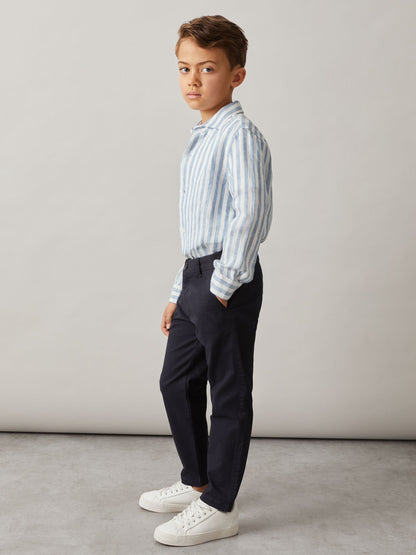 Reiss Navy Pitch 9-14 yrs Slim Fit Casual Chinos image 3