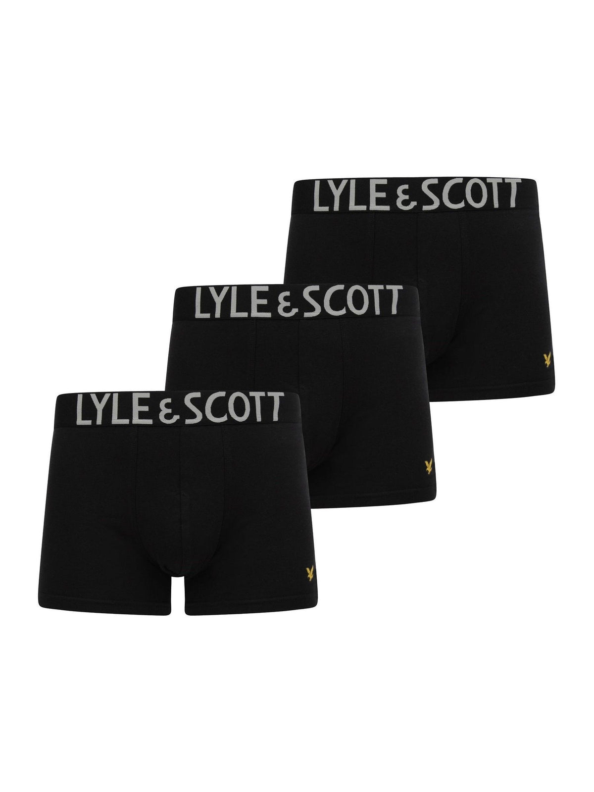 Dsiney Kidz - Lyle & Scott Black Chrome Daniel Premium Boxer Trunks 3 Pack image 1