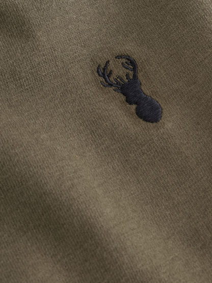 Dsiney Kidz - Grey/Black/Khaki Green/Tan Brown Short Sleeve Stag Embroidered T-Shirts 4 Pack (3-16yrs) image 9