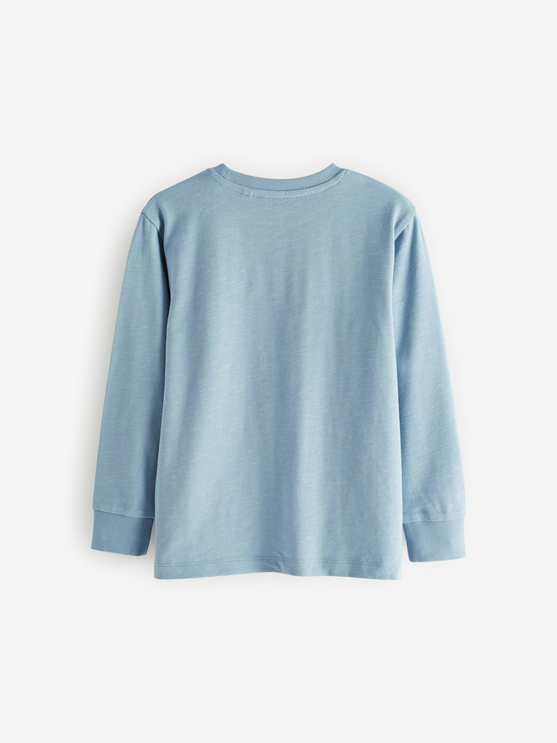 Dsiney Kidz - Blue Plain Long Sleeve Cosy T-Shirts 4 Pack (3-16yrs) image 2