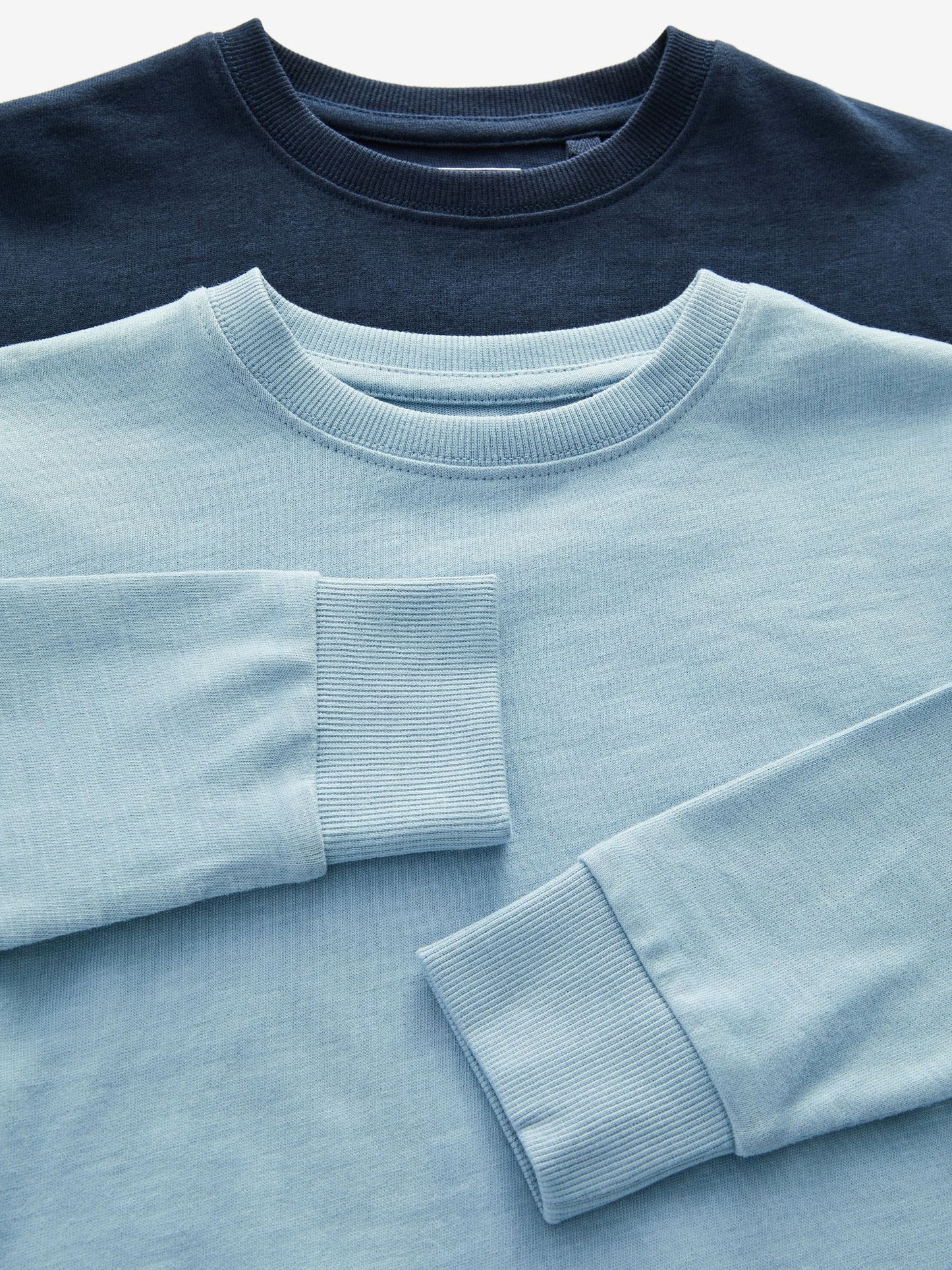 Dsiney Kidz - Blue Plain Long Sleeve Cosy T-Shirts 4 Pack (3-16yrs) image 3