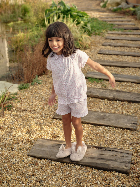 The White Company Grey Bonnie Bunny Slippers image 1