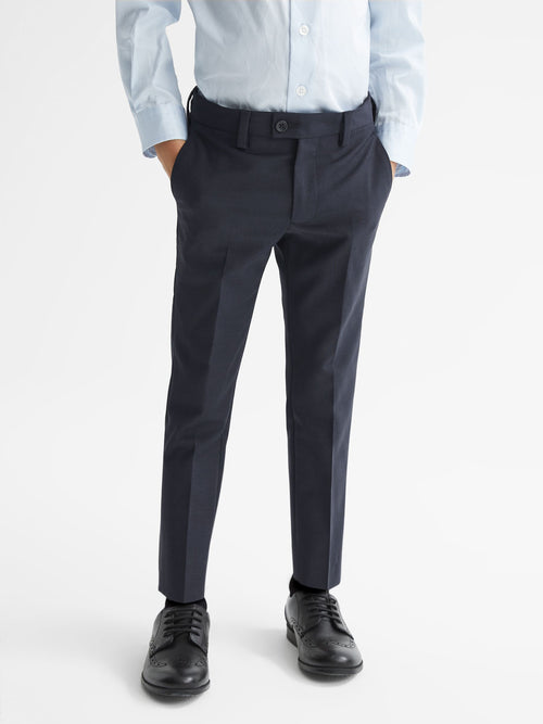 Reiss Navy Hope 4-9 yrs Wool-Blend Suit Trousers image 1