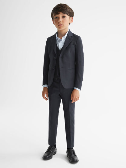 Reiss Navy Hope 4-9 yrs Wool-Blend Suit Trousers image 4