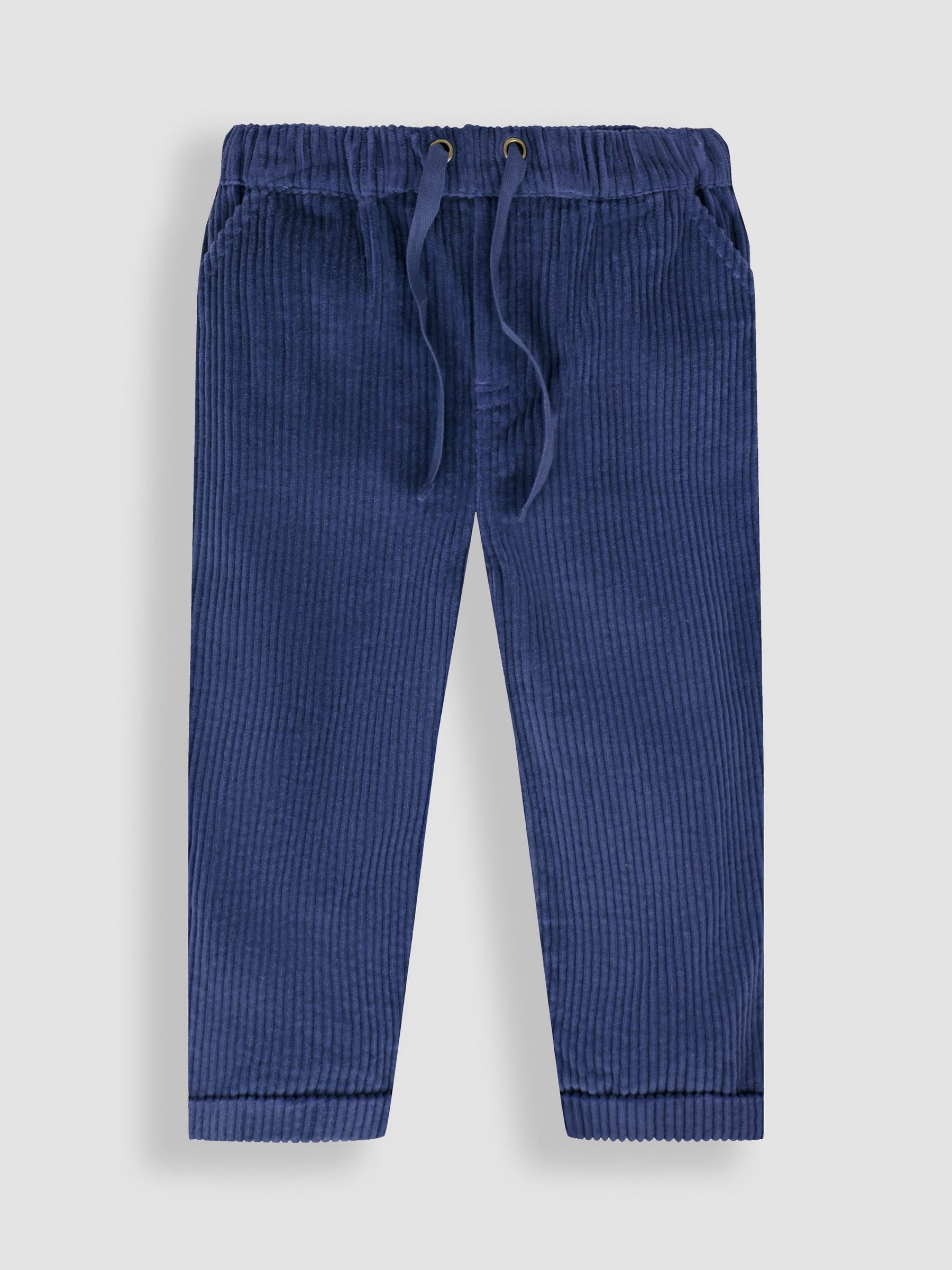 JoJo Maman Bébé Navy Blue Chunky Cord Pull-On Trousers image 2