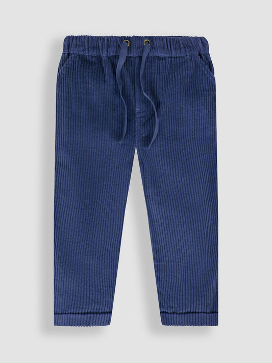 JoJo Maman Bébé Navy Blue Chunky Cord Pull-On Trousers image 2
